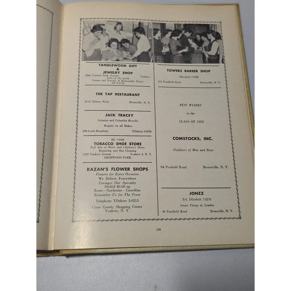 VINTAGE‎ 1955 ROOSEVELT HIGH SCHOOL YEARBOOK L'ENVOI YONKERS NEW YORK HARDBACK